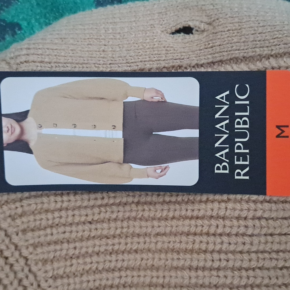 Banana Republic Women's Cardigan Tan New Size Medium. - Picture 3 of 3